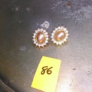 vintage tan earrings